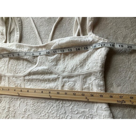 Anthropologie Women's Sz.XL Textured Knit Midi Dress White Cotton blend Bodycon - Picture 9 of 16